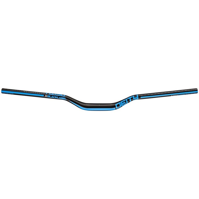 Deity Blacklabel 800 Handlebar - 38mm Rise - 800mm Width - 31.8mm Clamp - Black w/ Blue