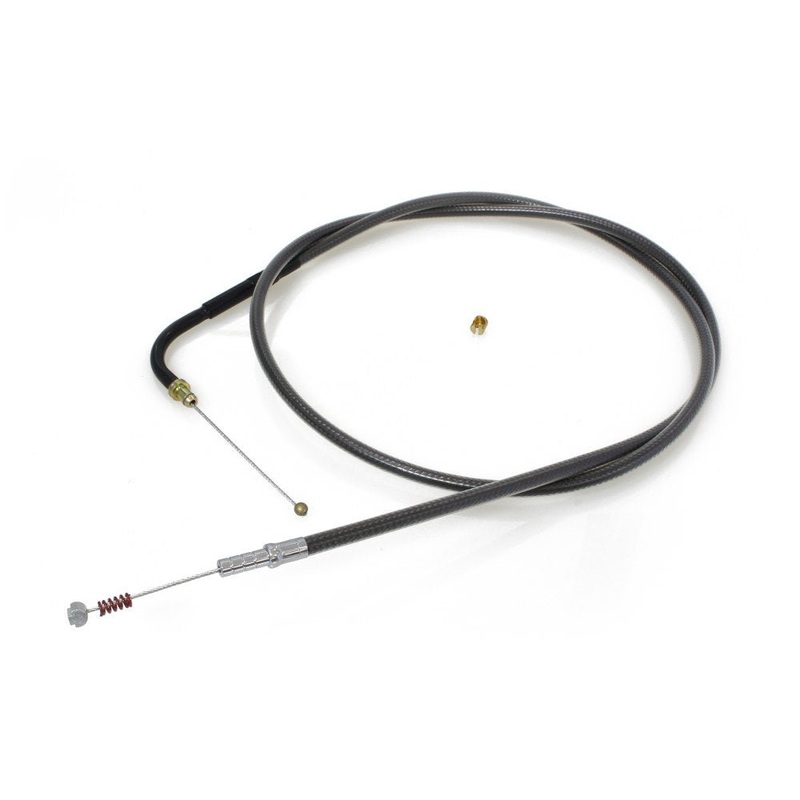 42-1/2in. Idle Cable - Black Pearl. Fits Big Twin 1996-2017.