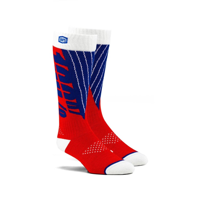 100% Torque Comfort Moto Socks Red / Blue