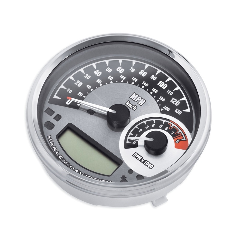 Harley-Davidson 74776-11D Black Dial Analog Speedometer/Tachometer