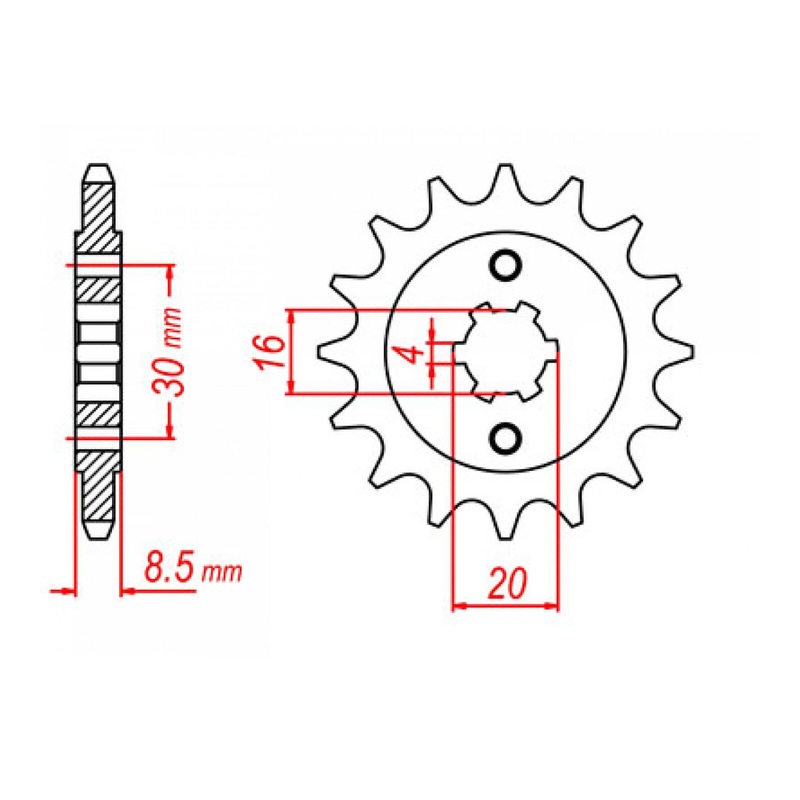MTX 718 Steel Front Sprocket #520 (10-HQ4)