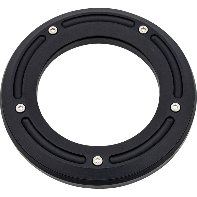 Assault Series Derby Cover w/ Window, Matte Black - Dyna & Softail & Touring