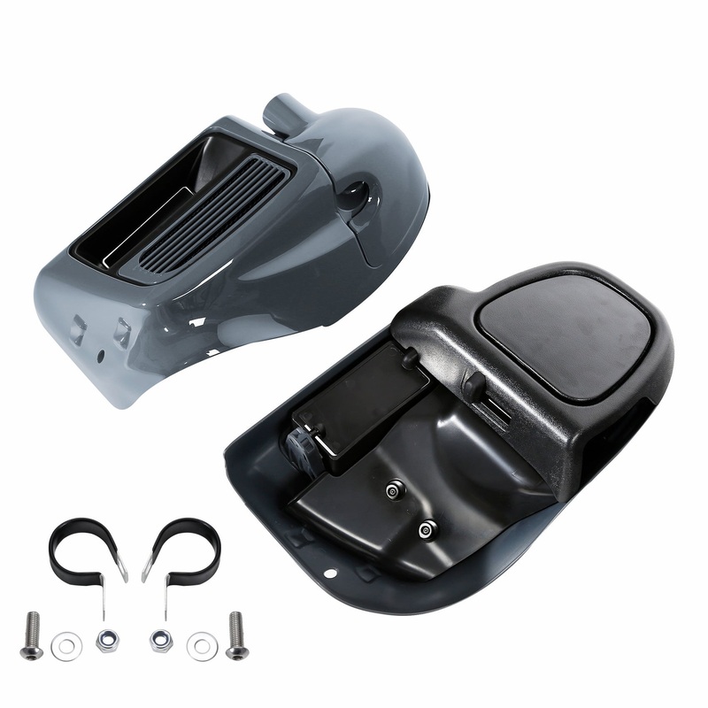 HR3 Apple Green / Gunship Gray Vented Lower Fairing Kit For Harley Touring Models 2014-2023 (Fits water-cooled models)