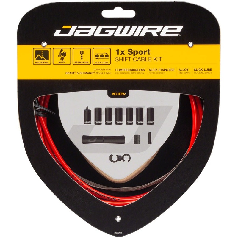 Jagwire 1x Sport Shift Cable Kit - Road/Mountain - SRAM/Shimano - Red
