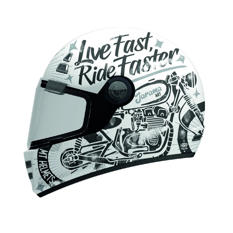 MT Helmets Jarama SV Art A2 Gloss White / Black