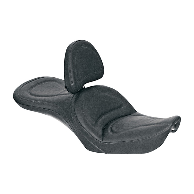 SADDLEMEN - Explorer Seat - Seat - Explorer - With Backrest - Stitched - Black - FXDWG