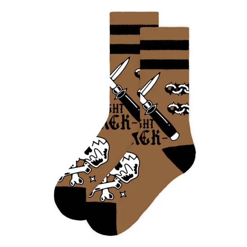 American Socks Mid High Fight Socks Back / Brown