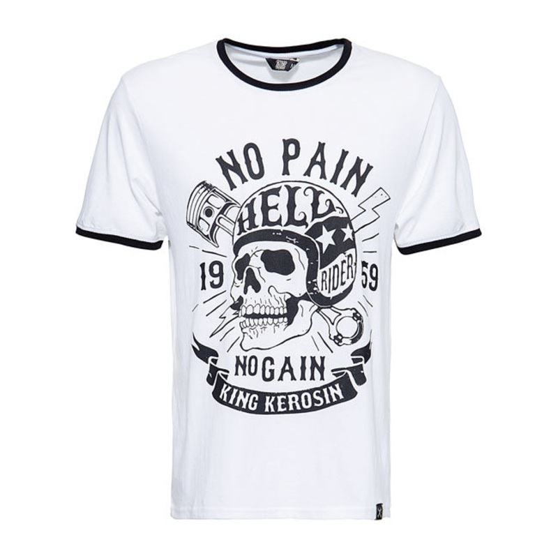 King Kerosin No Pain No Gain T-Shirt White / Black