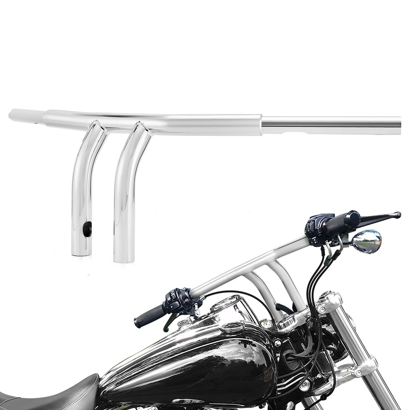 1996-2024 Harley-Davidson Dyna/Softail/Sportster Chrome 8" Rise T-Bar Handlebar