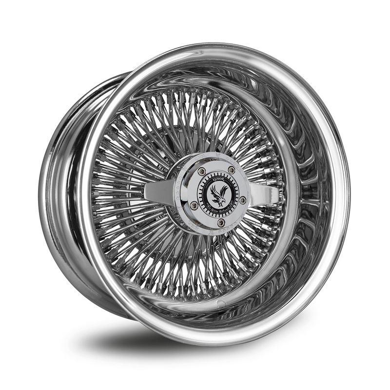 4PCS LUXOR 15X10 WIRE WHEELS CHROME