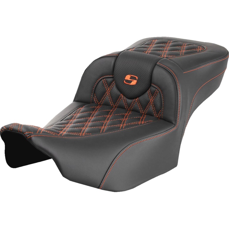 Roadsofa LS Extended Reach Seat, Orange Stitch - 23+ Touring