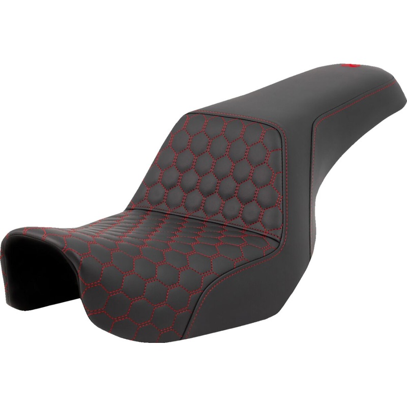 Step Up HC Seat, Red Stitch - 06-17 Dyna