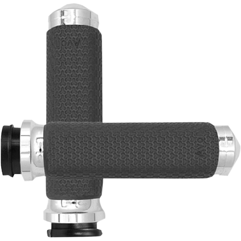 Grips Memory Foam Round Chrome Small Throttle By Wire