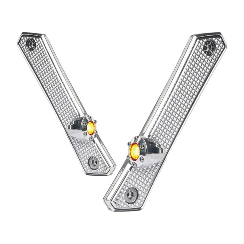 Vity''S Design, Diamond Front Turn Signals, Chrome. Ece Appr.