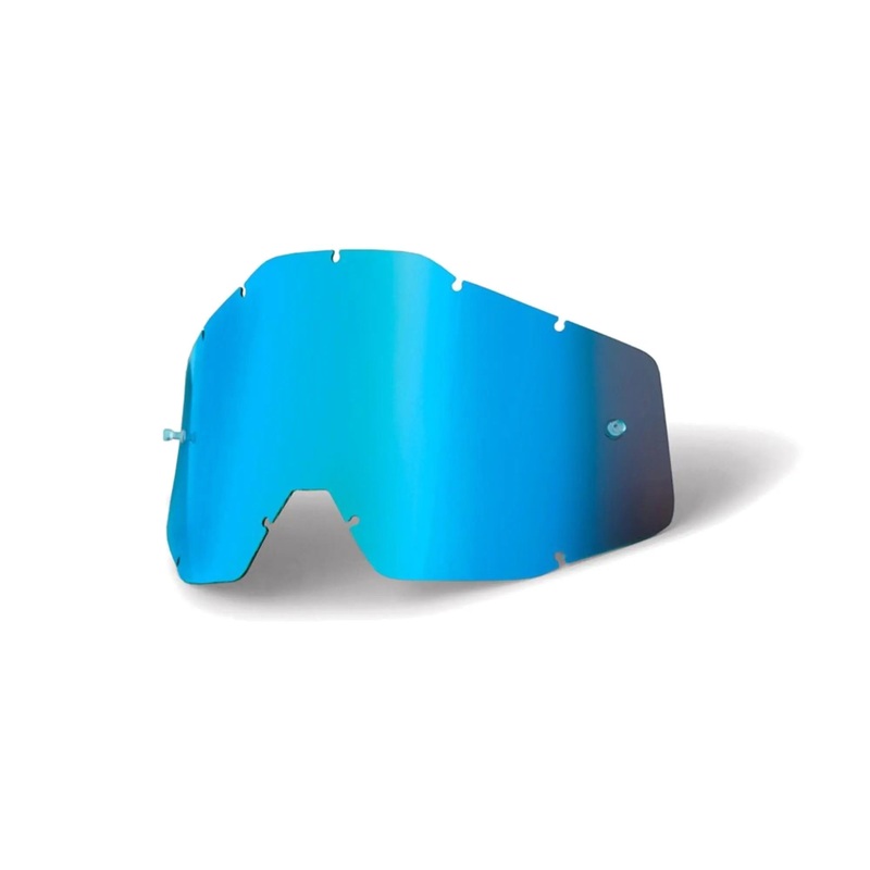 100% Accuri / Racecraft / Strata Anti-Fog Replacement Lens Blue Mirror