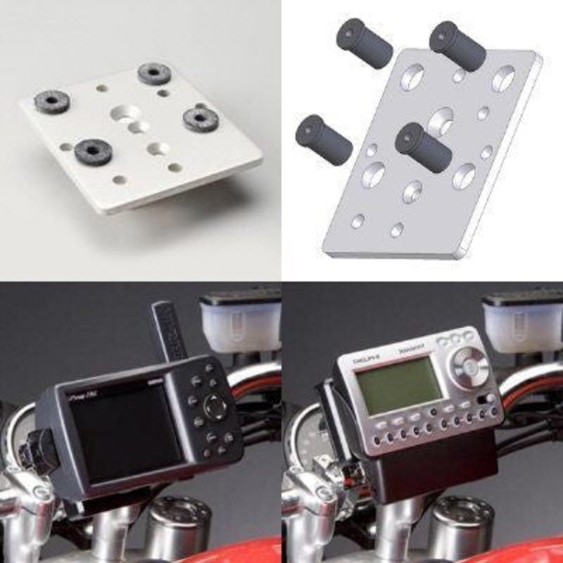 BMW F800GS Small GPS/XM Accessory Top Plate, Chrome