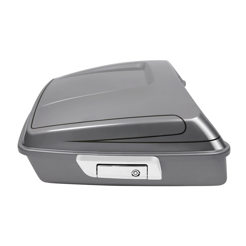 HR3 Dark Platinum Pinstripe 10.7" Chopped Style Tour Pack Luggage For 14-24 Harley Touring