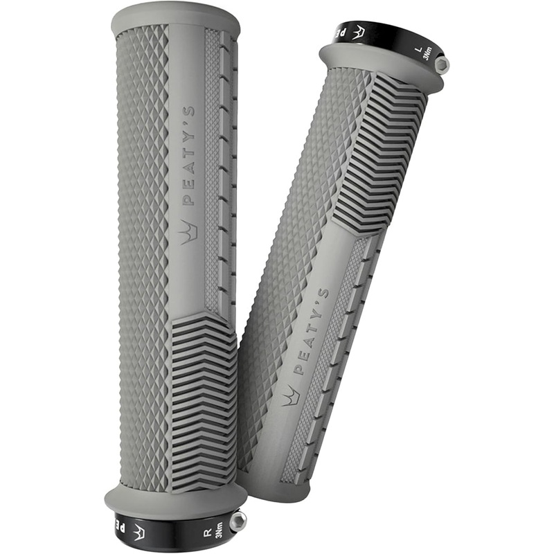 Peaty's Race Control Knurl Thin Lock-On Grips - Slate