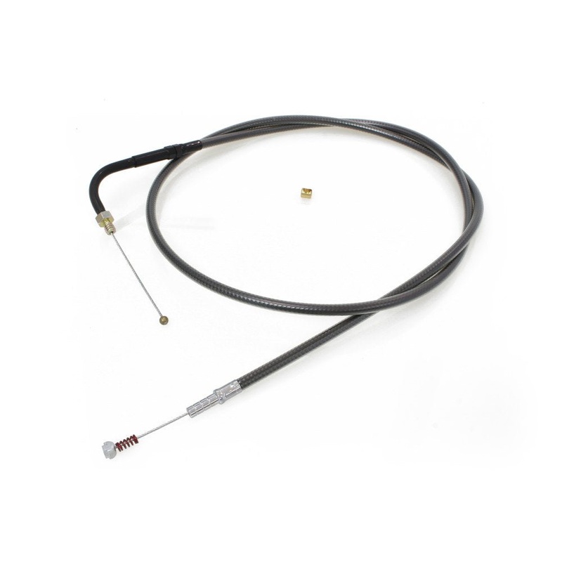 43-1/2in. Idle Cable - Black Pearl. Fits Big Twin 1990-1995.