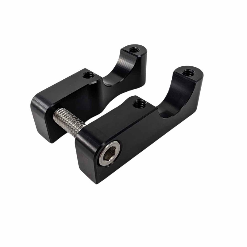 Gauge Relocation Bracket for TC Bros. Pro Series 1" Modular Risers - Black