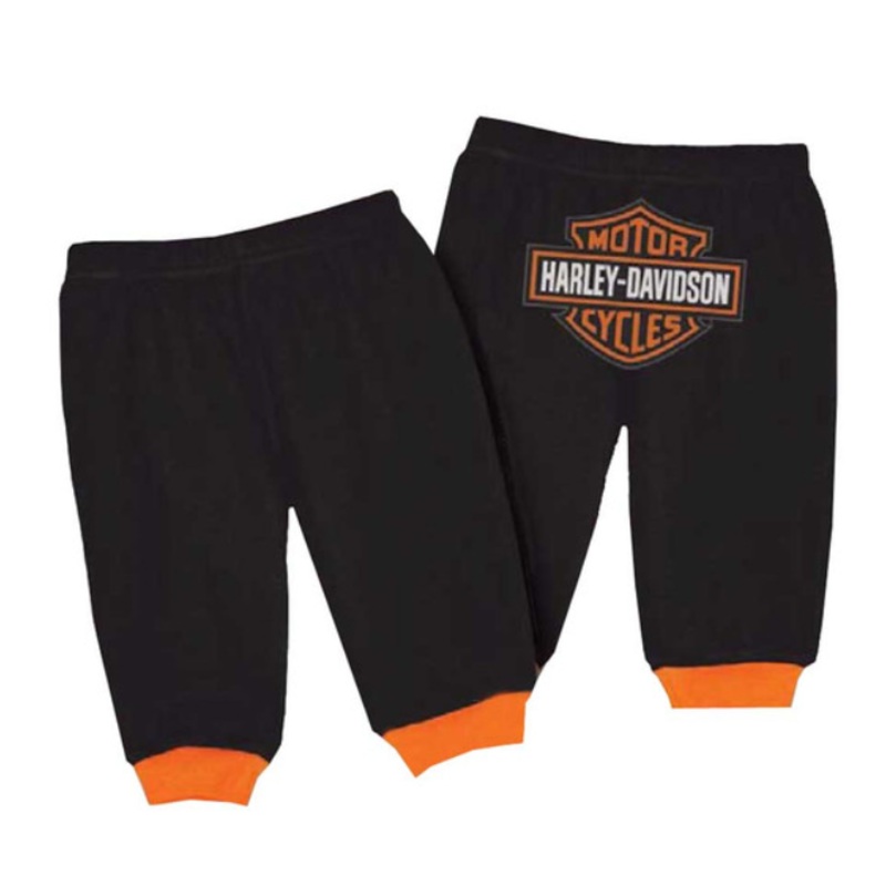 Genuine Harley-Davidson Baby Boys' Interlock Bar & Shield Logo Pants, Black 4050601