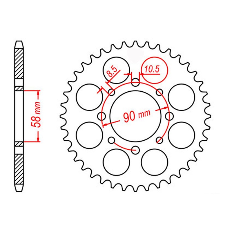 MTX 273 Steel Rear Sprocket #520