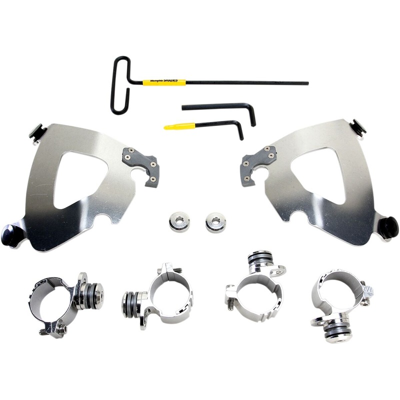 Gauntlet Fairing Trigger-Lock Mounting Hardware, Polished - 11-19 Sportster XL