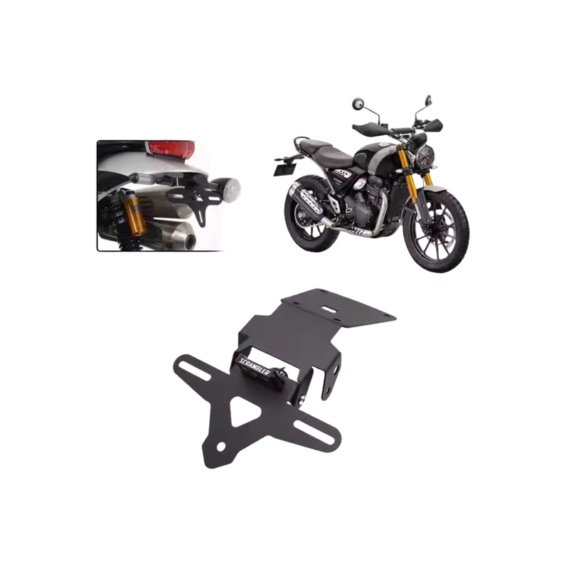 Short license plate holder for Triumph Scrambler 400