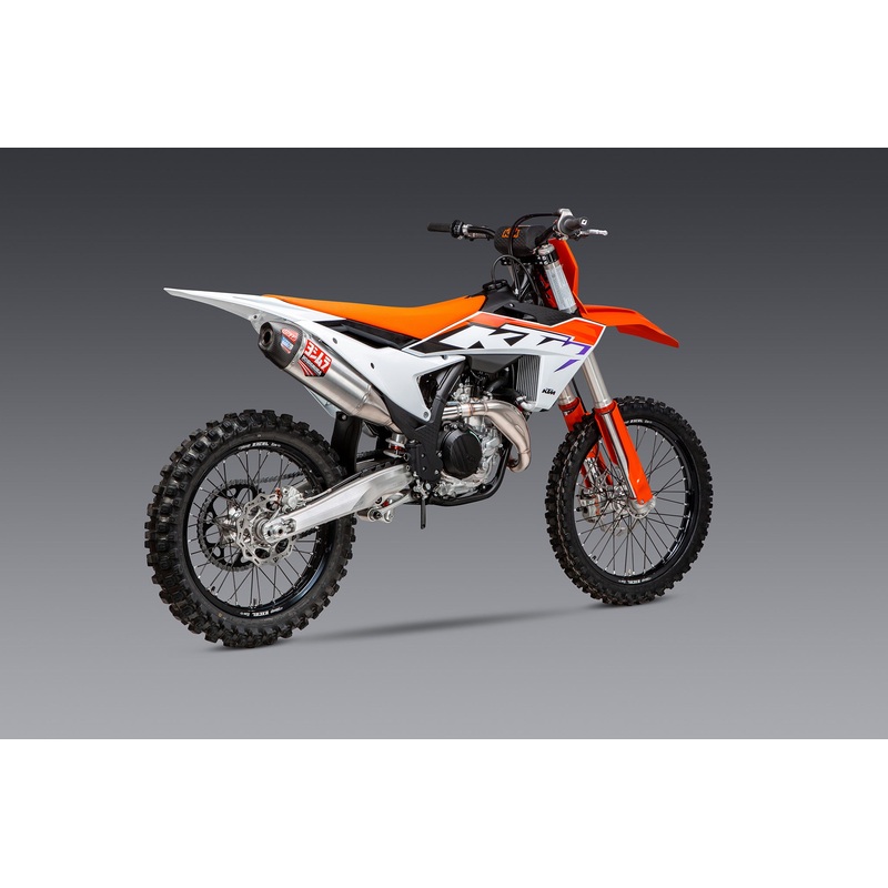 KTM/Husqvarna 250/350/450 23-24 RS-12 Stainless Slip-On Exhaust, w/ Aluminum Muffler