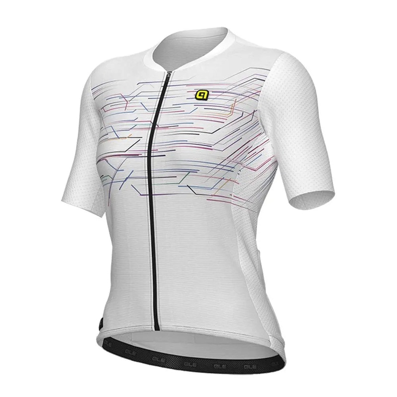 Ale Clothing Mega Byte PR-E Ladies Short Sleeves Cycle Jersey White