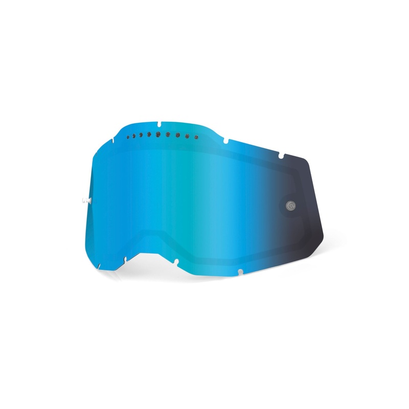 100% Racecraft 2 / Accuri 2 / Strata 2 Dual Pane Vented Lens Blue Mirror