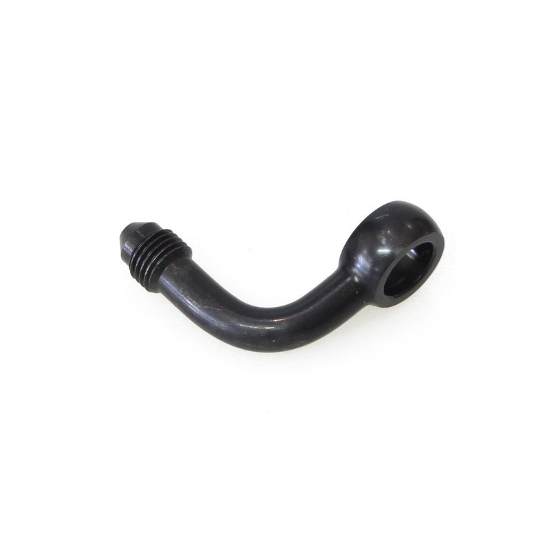 Black 3/8in. ID, 90 Degree Banjo. Fits Hide-A-Line Micro Line.