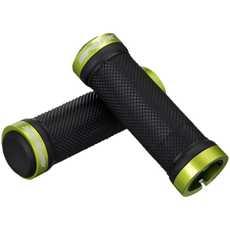 Spank Spoon Grom Grips - Black/Green