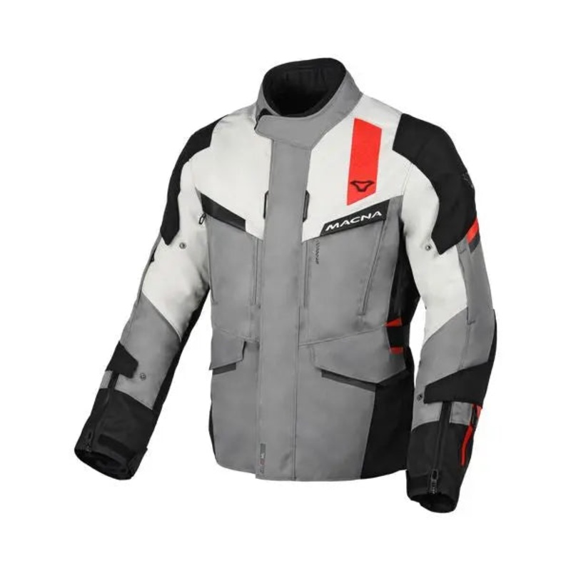 Macna Zastro Textile Jacket Grey / Black / Red