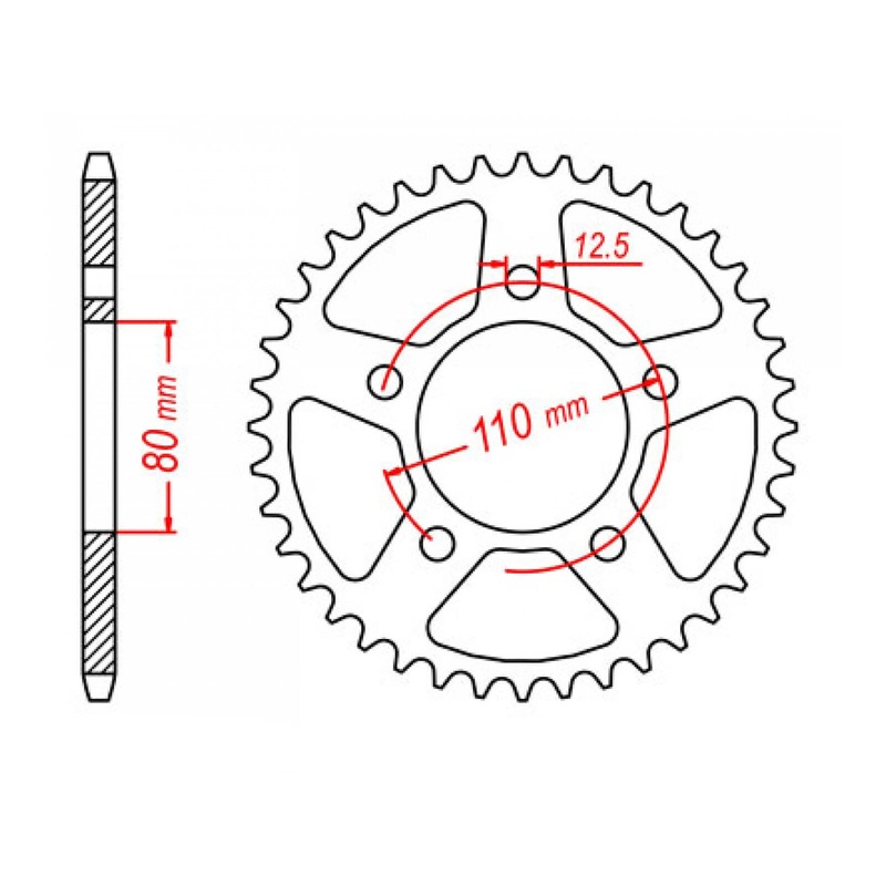 MTX 336 Steel Rear Sprocket #630 (11-442)