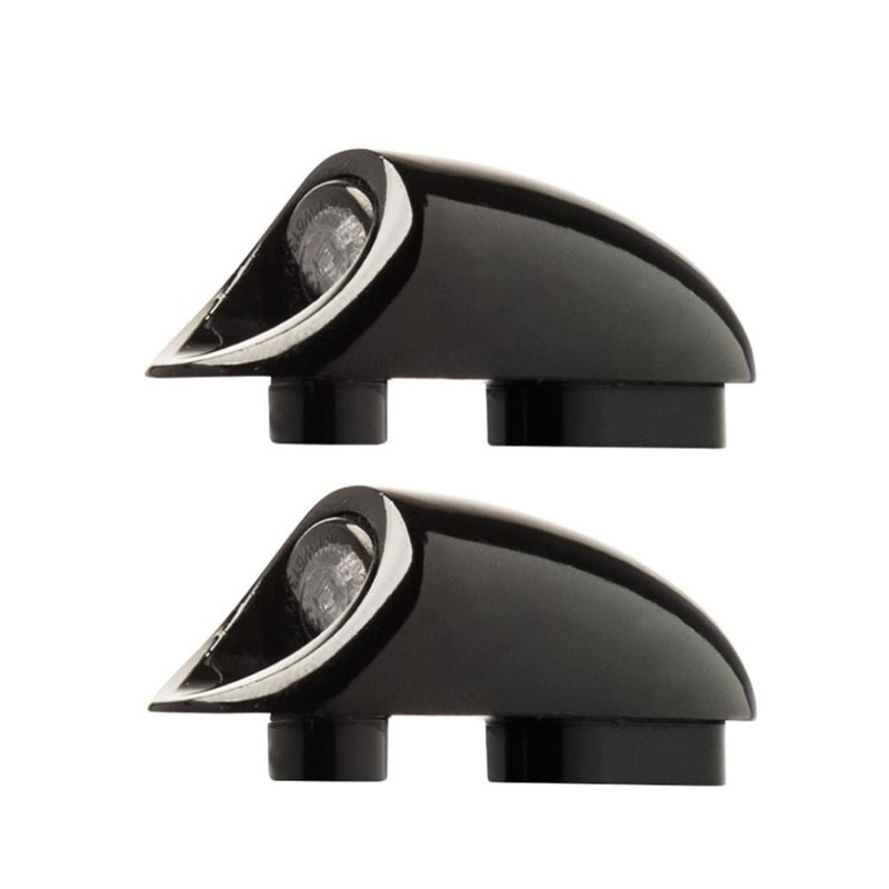 Kodlin - Black 3-in-1 Mini Fender Strut Turn Signals - M8 Harley (see fitment)