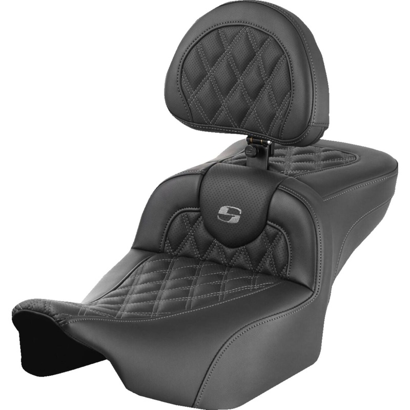 Roadsofa LS Extended Reach With Driver's Backrest Seat, Gray Stitch - 23+ Touring