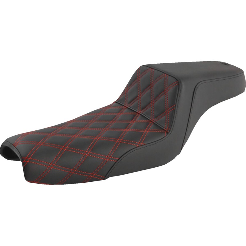 Step Up LS Seat, Red Stitch - 04-22 Sportster (Forty-Eight and 12L Tank)