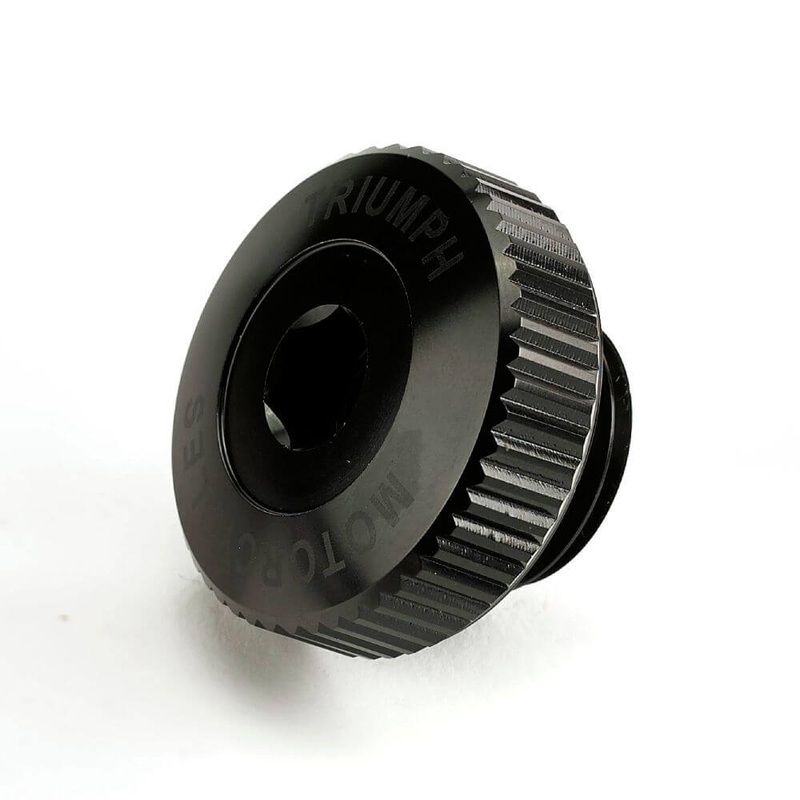 Machined Oil Filler Cap Black Anodised A9610239