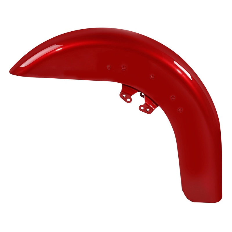 HR3 Wicked Red Motorcycle 18" Wide Tire Front Mudguard Fender For Harley Touring Models 2014-2023