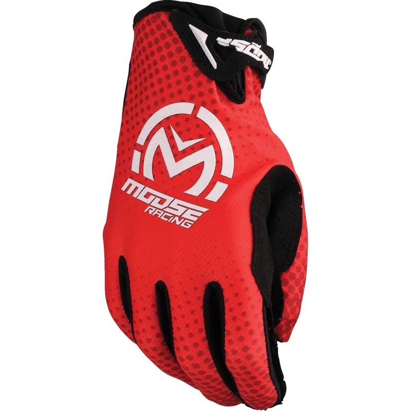 Moose Racing SX1 Textile Gloves Red