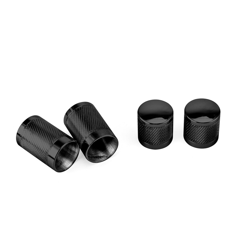 1994-2025 Harley Davidson Touring Gloss Black Knurling of Beveled Cuts Docking Hardware Covers