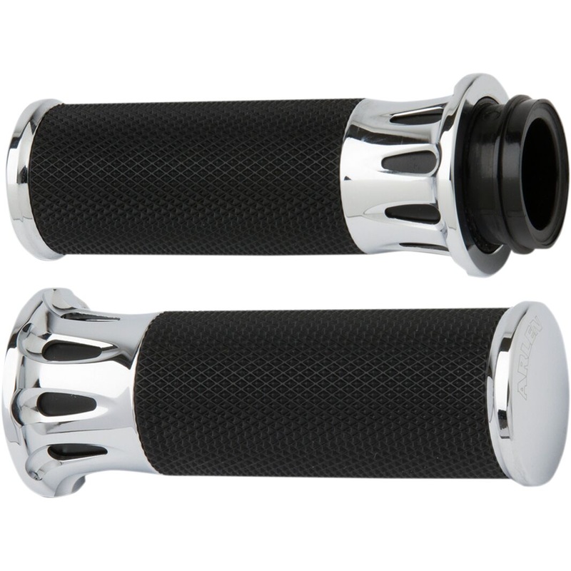Deep Cut Fusion Grips, Chrome - Fly-By-Wire (FBW)