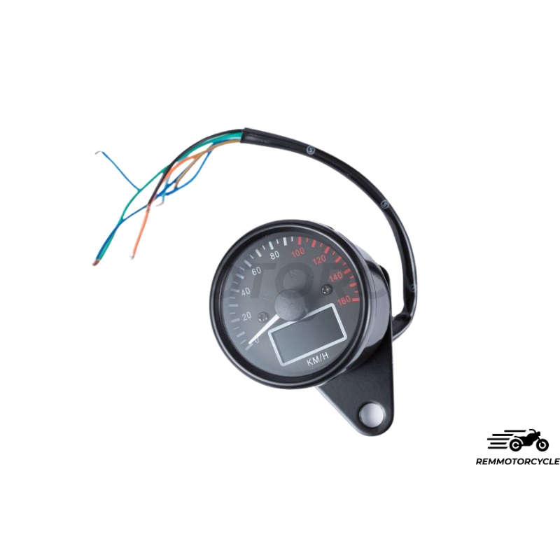 DIGITAL Speedometer Motorcycle MPH Classic Chrome or Black