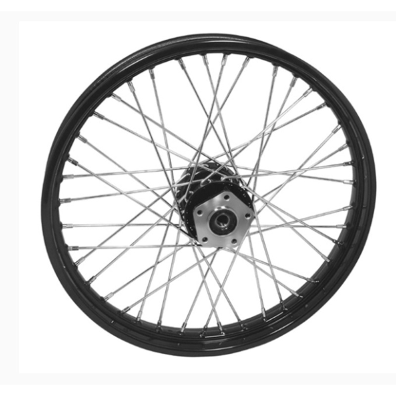 21" x 2.15" Harley Spoke Wheel - FXST 00-06/ FXDWG 00-05 - Black