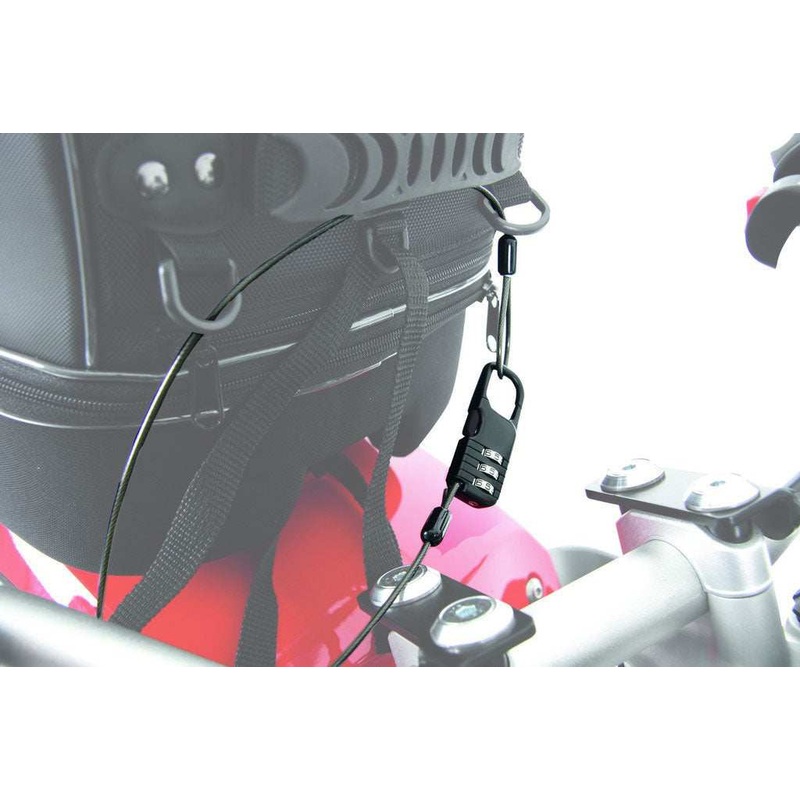 Tank Bag Accesorries Combination lock with wire rope