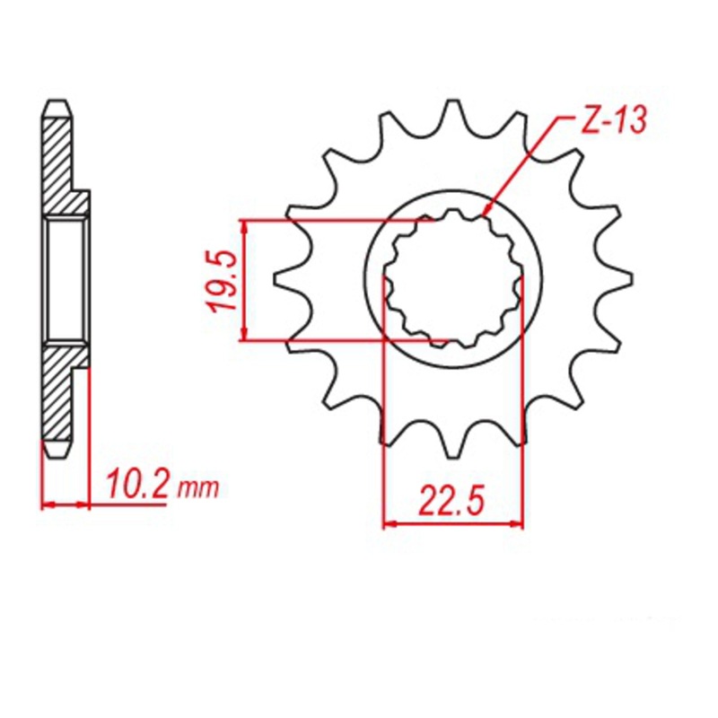 MTX 432 Hornet Lightweight Steel Front Sprocket #520