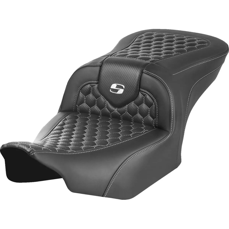Saddlemen Honeycomb Roadsofa White Stitching Seat Black / White