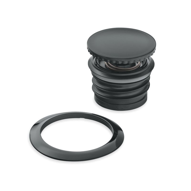 Harley Davidson 61100007B FLUSH-MOUNT FUEL CAP BLACK KIT,FUEL FILL,CAP,FLUSH MT,BLK/SFT