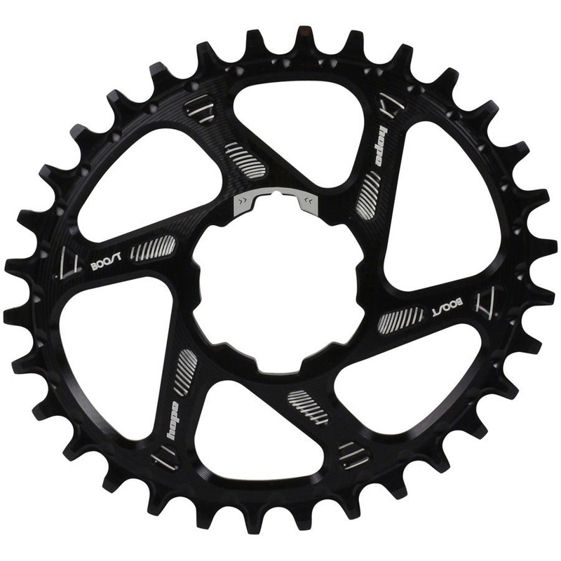 Hope Oval Spiderless Retainer Chainring - 32t Boost Hope Direct Mount Black